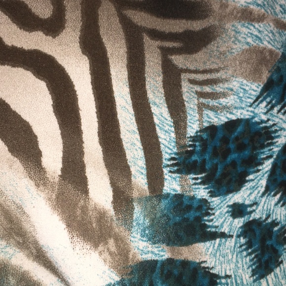 Brown Blue White Dress Barn Size 16 Maxi Dress - Picture 4 of 5